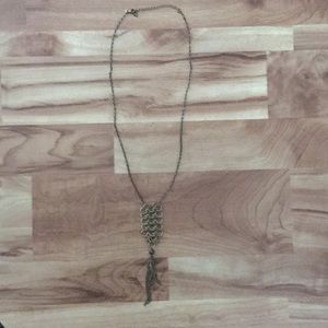 Boho chain and tassel necklace